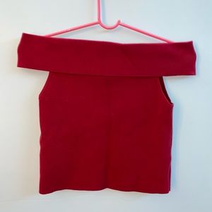 red crop top